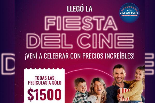 Llega la Fiesta del Cine 2024 a Cinemacenter Corrientes con entradas a 1.500 pesos
