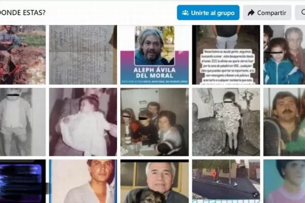 Correntinos buscan a seres queridos perdidos, en un grupo de Facebook