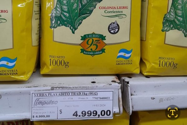 JAQUE MATE! La yerba Playadito se vende a 5 mil pesos en Corrientes