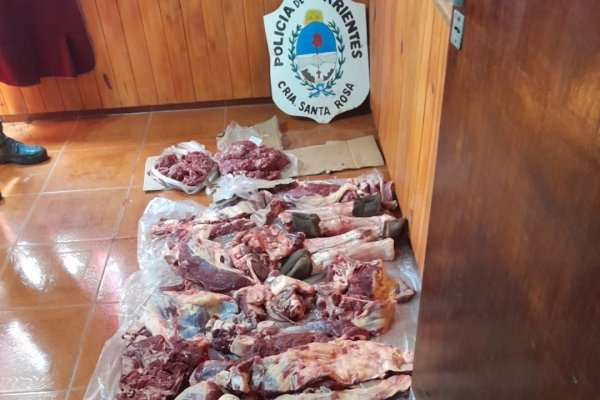 PERSECUCIÓN: la policía detiene un vehículo lleno de carne