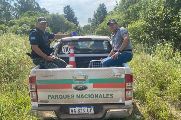 OSO! Policía y Parques Nacionales trasladan al perdido