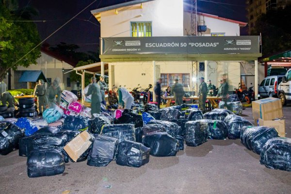 GRAN GOLPE! Más de 200 millones en mercaderías de contrabando en Corrientes