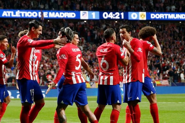 Final de un partido caliente entre Atlético Madrid y Borussia Dortmund