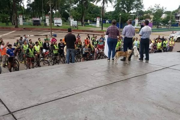 Ciclistas sanluiseños renovaron su fe a María de Itatí