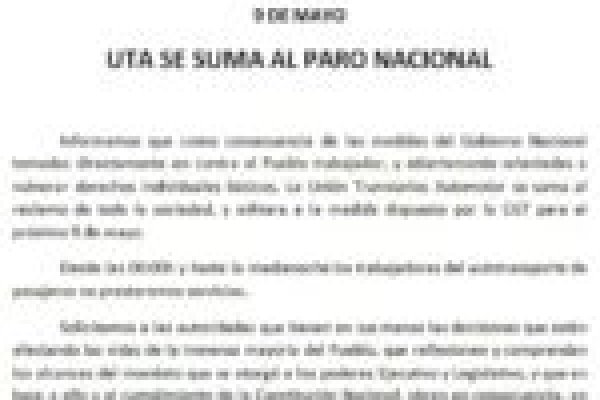 La CGT se prepara para una adhesión masiva al paro nacional del 9 de mayo