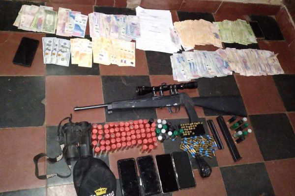 ALLANAMIENTO! Armas, Cartuchos, plata y cuatro detenidos en Corrientes