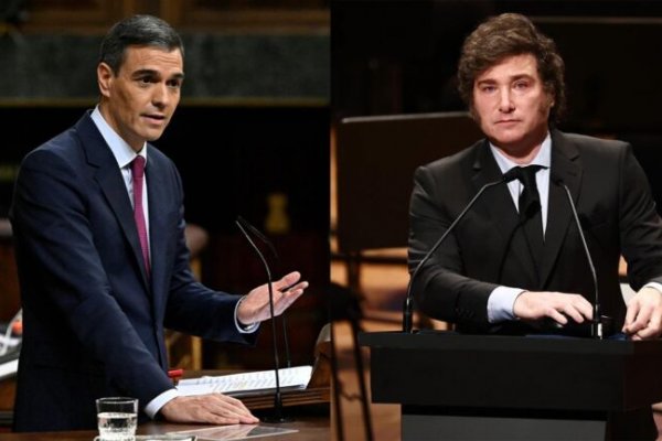 Pedro Sánchez criticó a Milei por utilizar recursos del Estado español para un viaje privado