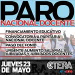 Docentes paran en todo el país exigiendo mejoras salariales y presupuestarias