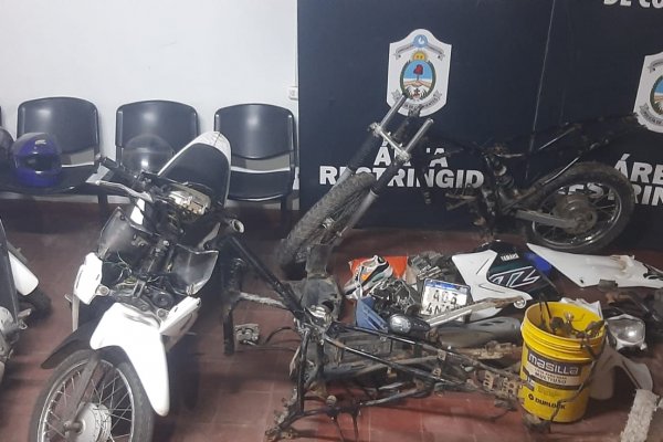 La Policía halló un descampado donde se desguazaba motocicletas