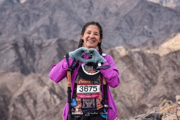 Una correntina corrió 35 km por las montañas con una temperatura de 1 ºC