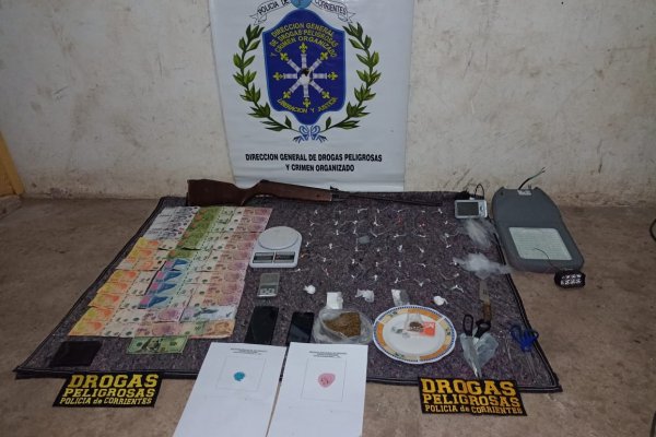 MÁS DROGA: Allanamiento y secuestro en un barrio de la capital correntina