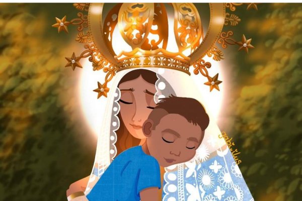 Viral: la tierna postal de la Virgen de Itatí y Loan