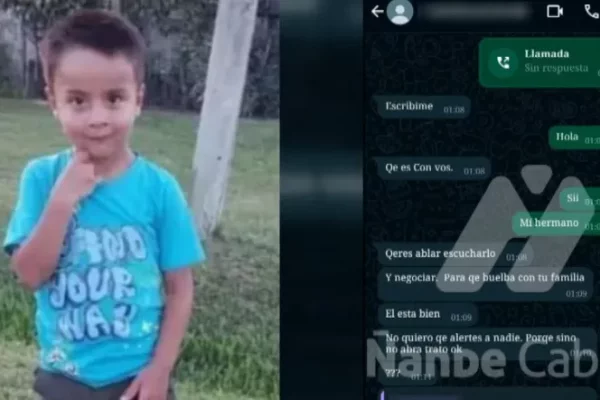 El hermano de Loan recibió un mensaje extorsivo tras la desaparición: 