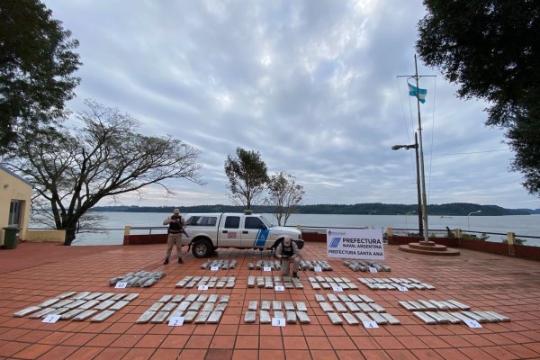 Prefectura secuestró 170 kilos de marihuana en las costas del Río Paraná