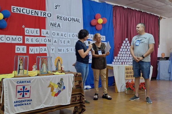 Llegó a Goya la caminata de institucional de Cáritas