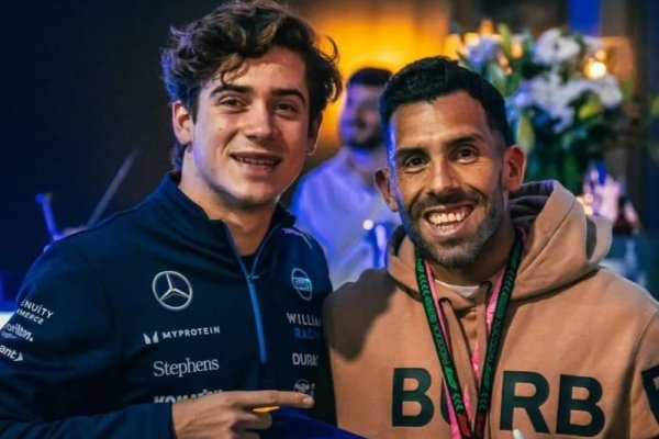 Colapinto y una visita especial de Carlos Tevez antes de Las Vegas