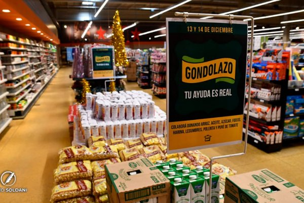 Comenzó la séptima edición del tradicional Gondolazo del Banco de Alimentos Rosario