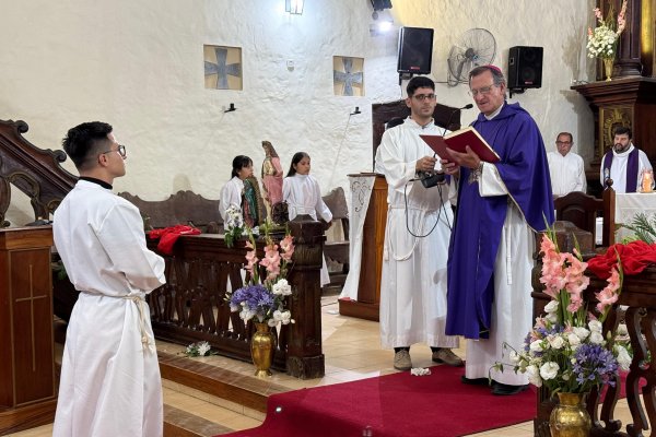 Monseñor Canecin instituyó el ministerio del lectorado a un seminarista diocesano
