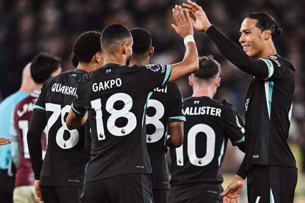 Otra goleada del Liverpool que consolida su liderazgo en la Premier