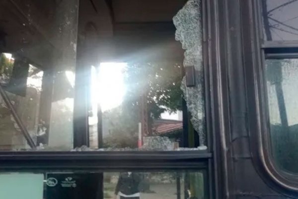 Día de furia: discutió con el chofer del colectivo y le tiró con una baldosa