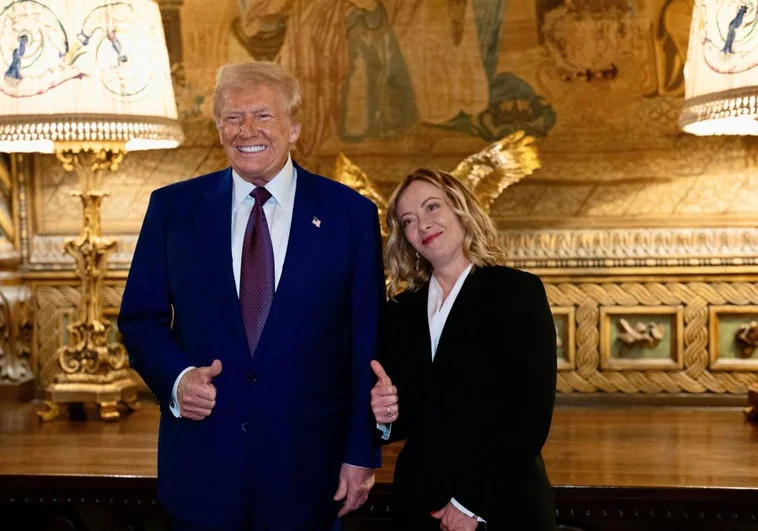 Meloni refuerza su relación con Trump en una visita a su residencia en Florida