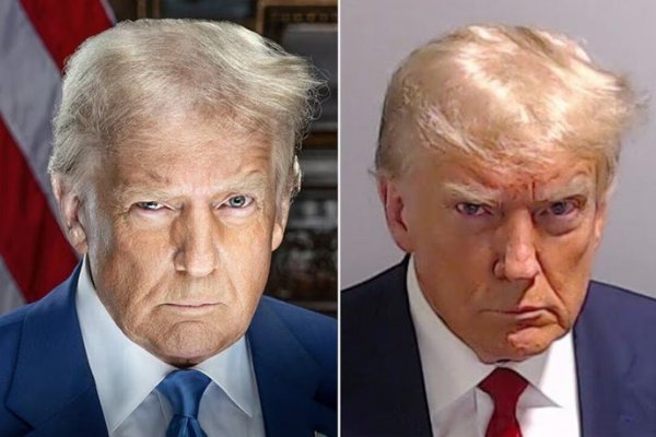 El simbólico guiño del nuevo retrato oficial de Donald Trump a la icónica imagen de su ficha policial