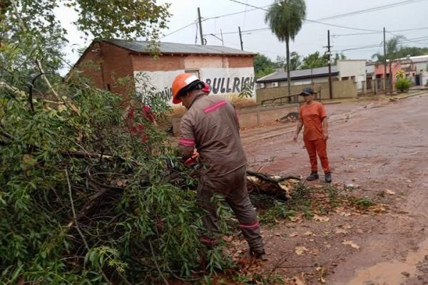 De los incendios a la tormenta: la costa del Río Uruguay, sin luz, voladura de techos y caída de árboles