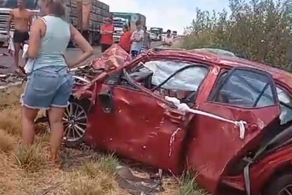OFICIAL! Dos muertos en brutal choque frontal en Ruta 123 Corrientes (IMÁGENES)