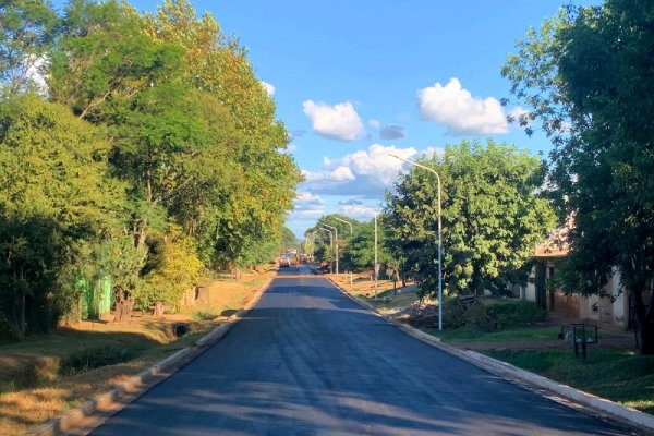 LINDA YAPEYÚ! Pavimentan 26 cuadras con concreto asfáltico