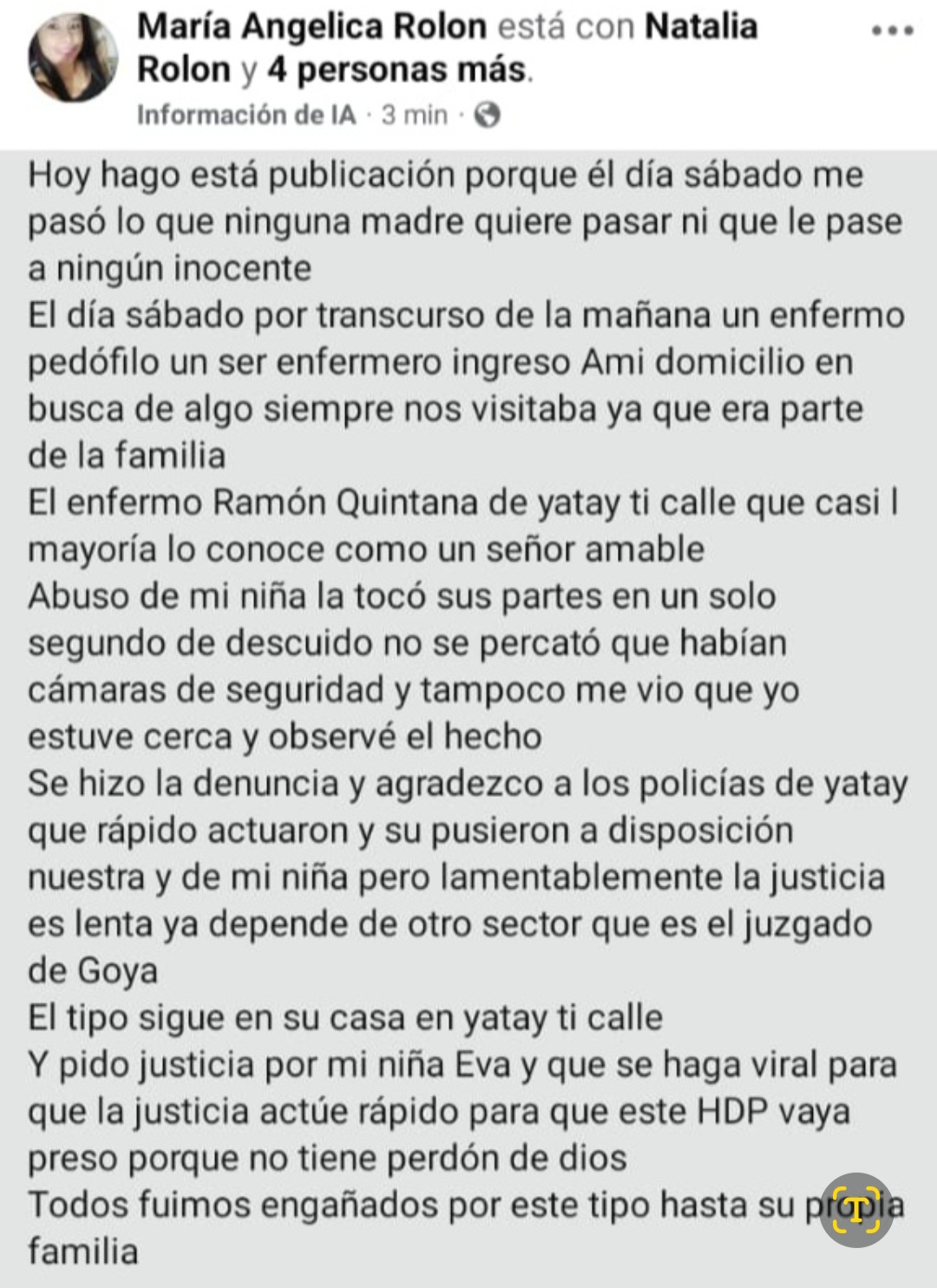 Publicación en las redes