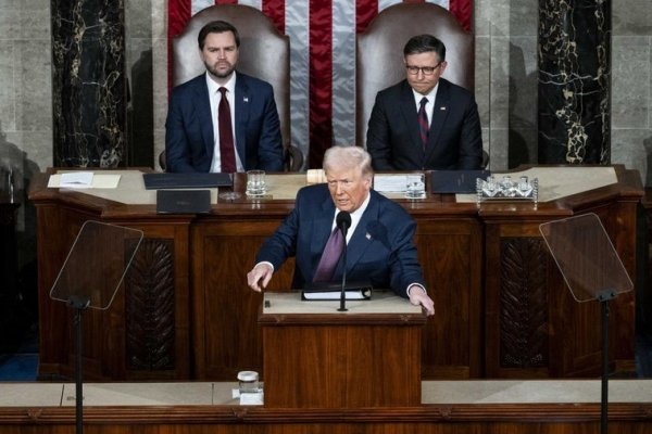 Los diez momentos del discurso de Trump en el Capitolio