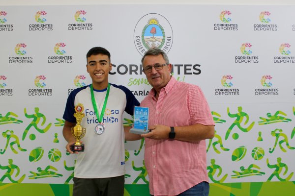 El correntino Matías Muchutti se prepara para el triatlón de Río Hondo