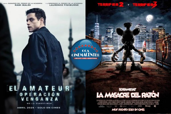Estos son los estrenos en Cinemacenter Corrientes para este jueves 10 de abril