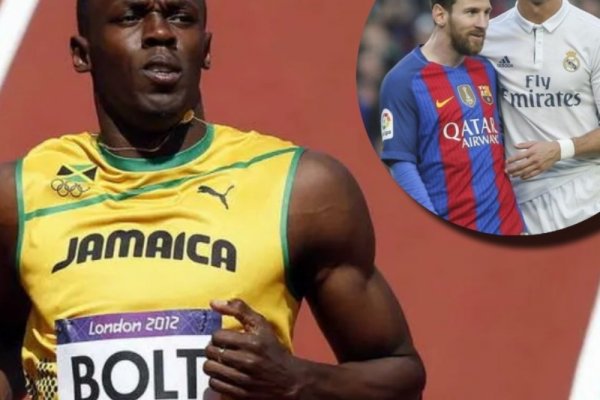 Usain Bolt eligió a su favorito entre Messi y Cristiano Ronaldo: 