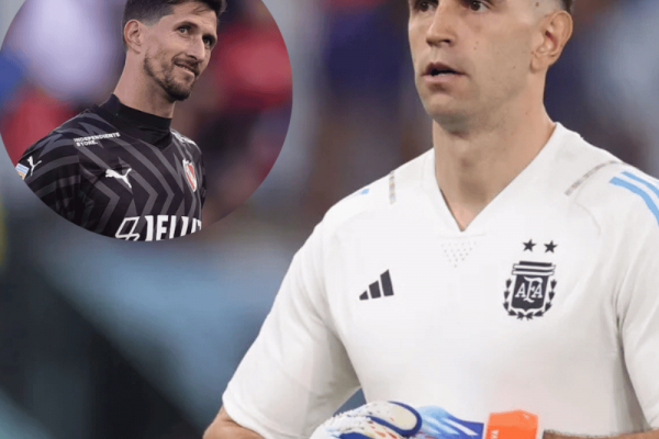 Rey le marcó la cancha al Dibu Martínez en Independiente: 