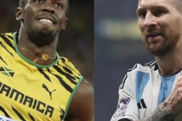 El palito de Bolt para Messi: 