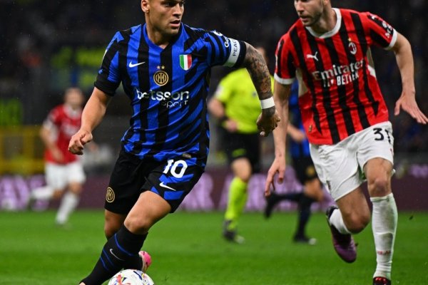 El Inter de Lautaro Martínez cayó 3-0 ante Milan y fue eliminado de la Coppa Italia