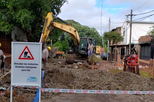 PRECAUCIÓN! Aguas trabaja en calle Pizarro y Av. Colón