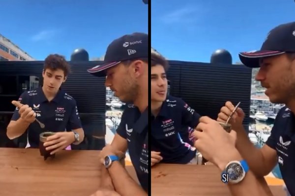 Haciendo Patria: Franco Colapinto le enseñó a su compañero Pierre Gasly a preparar y tomar un mate
