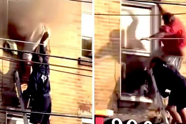 Así murió un hombre que estaba siendo rescatado por los bomberos durante un incendio, cuando la escalera cedió