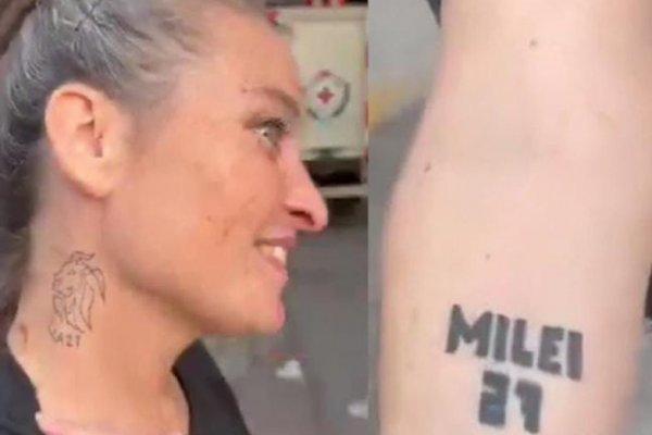 De no creer: una libertaria se tatuó a Milei 