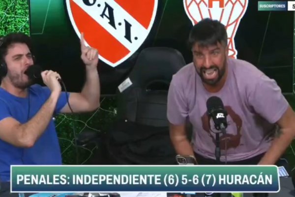 El festejo enloquecido de Flavio Azzaro por la derrota de Independiente ante Huracán