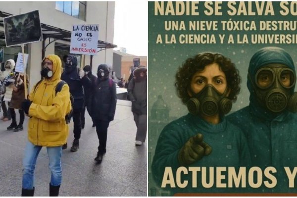 En modo 'eternauta', contra el ajuste de Javier Milei: Marcha de investigadores