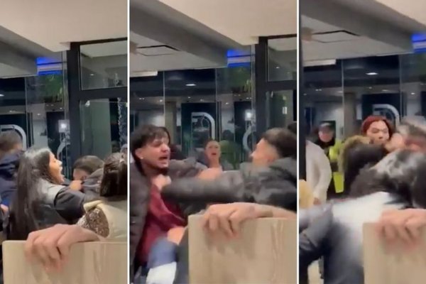 Piñas, patadas y sillazos: aparecieron nuevos videos de la batalla campal dentro de un McDonald's