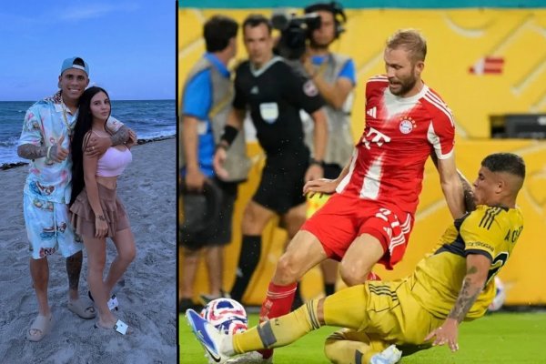 La foto de Ayrton Costa con una modelo en la playa que enloquece a los hinchas de Boca
