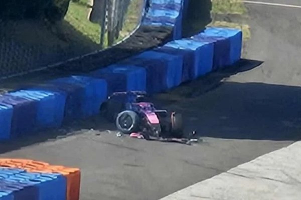 HOSPITALIZADO! Colapinto sufrió un accidente en las pruebas de Hungría