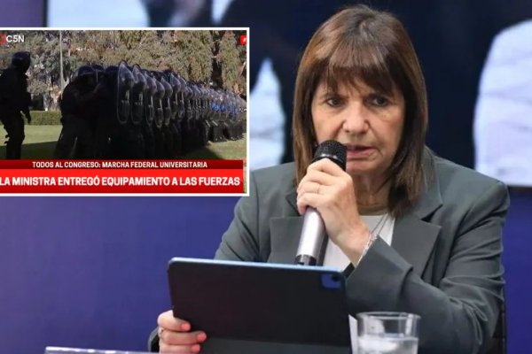 La provocación de Patricia Bullrich en la previa de la marcha: difundieron imágenes del entrenamiento antipiquetes