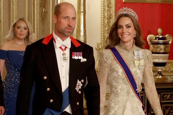 Kate Middleton apuesta por la moda británica y hace un guiño al título de princesa de Gales en la visita de Donald Trump