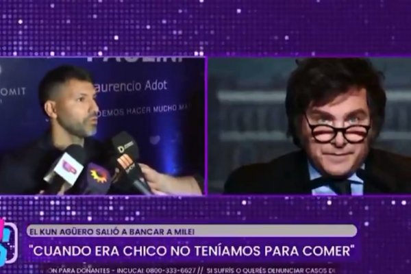 ''Desclasado'', la reacción de las redes a la insólita defensa del Kun Agüero a Milei