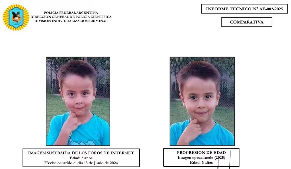 El trabajo de progresi&oacute;n de edad realizado por los peritos de la PFA